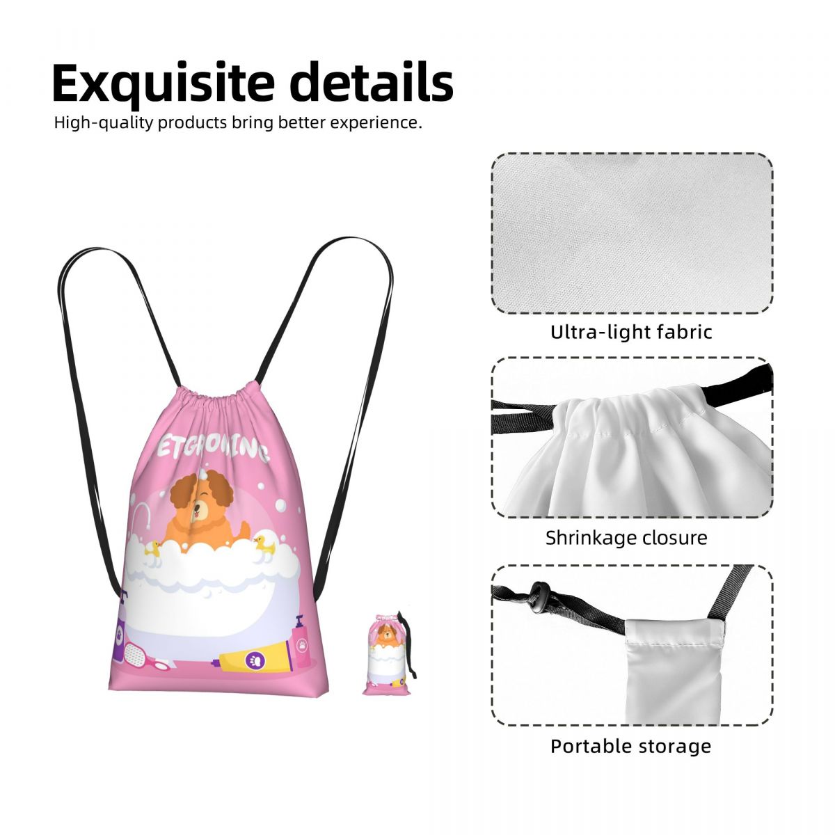 Men'S Grooming Bag - Mochila con Cordón para el Cuidado