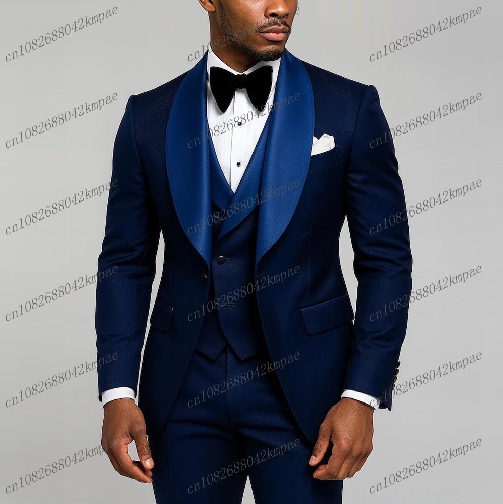 Men'S Grooming Set - Nuevo traje Formal azul marino para