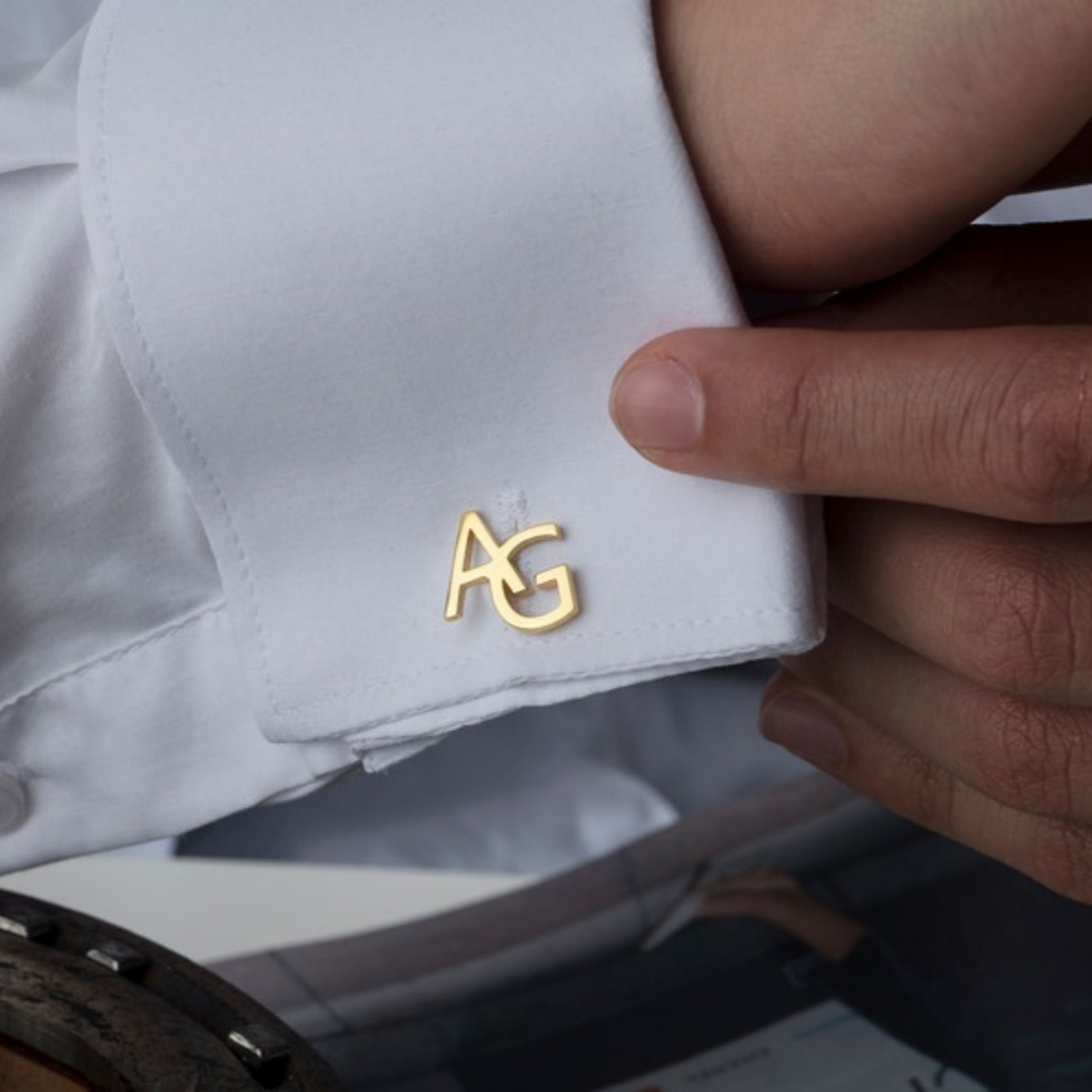 Men'S Grooming For Wedding - Gemelos Personalizados con Nombre para Hombre,
