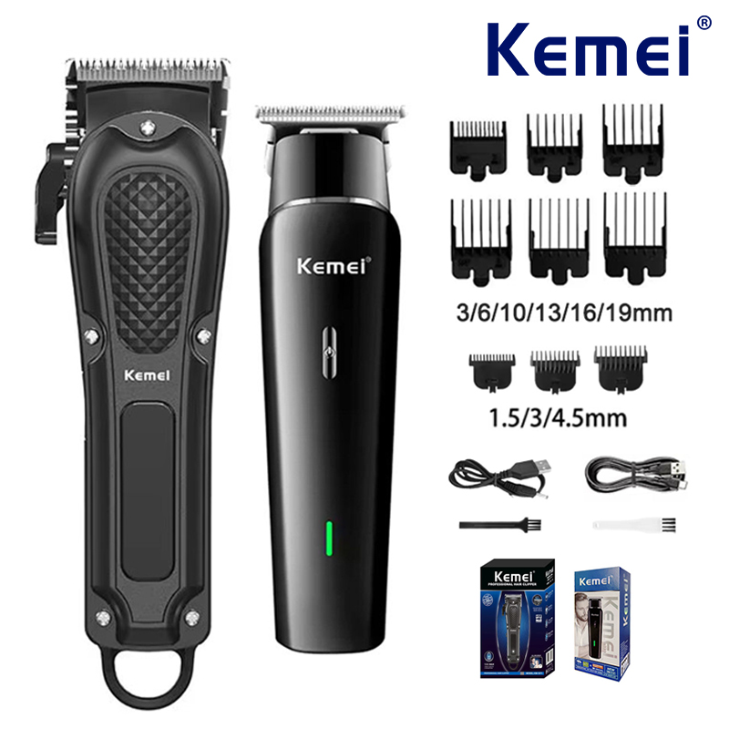 Men'S Grooming Set - Kemei-cortadora de pelo eléctrica para hombre,