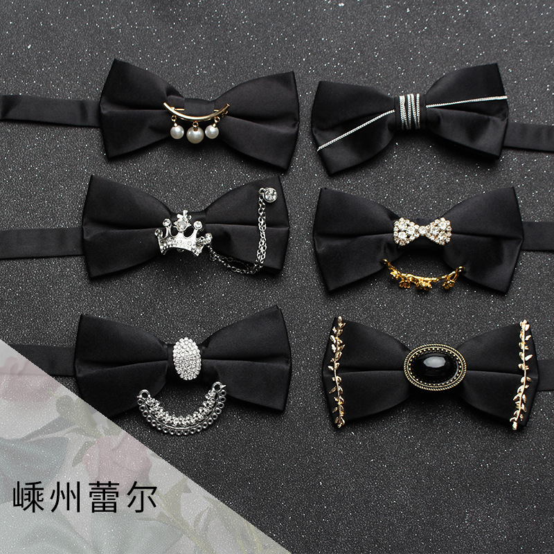 Men'S Grooming For Wedding - Pajarita de diamante personalizada para hombre,